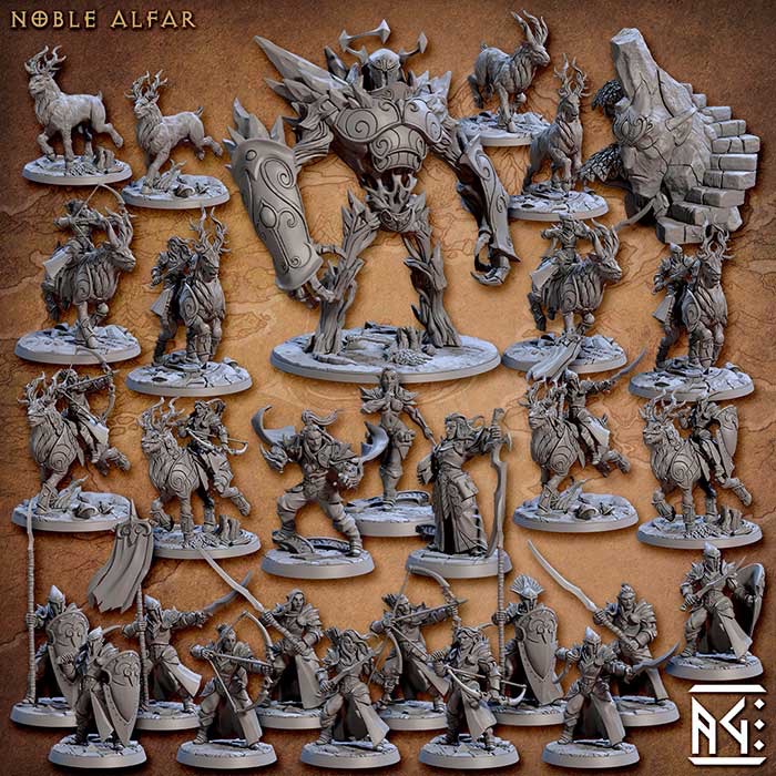 Elfos Aventureiros Diversas Classes RPG Noble Alfar Arcanist Guild - D ...
