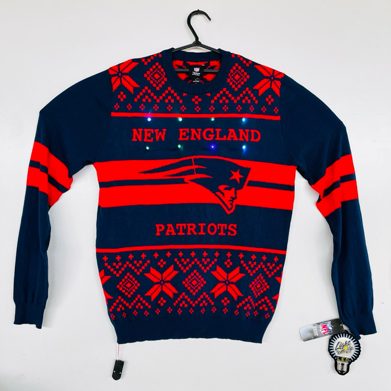 New England Patriots hot Lighted Touchdown sweater