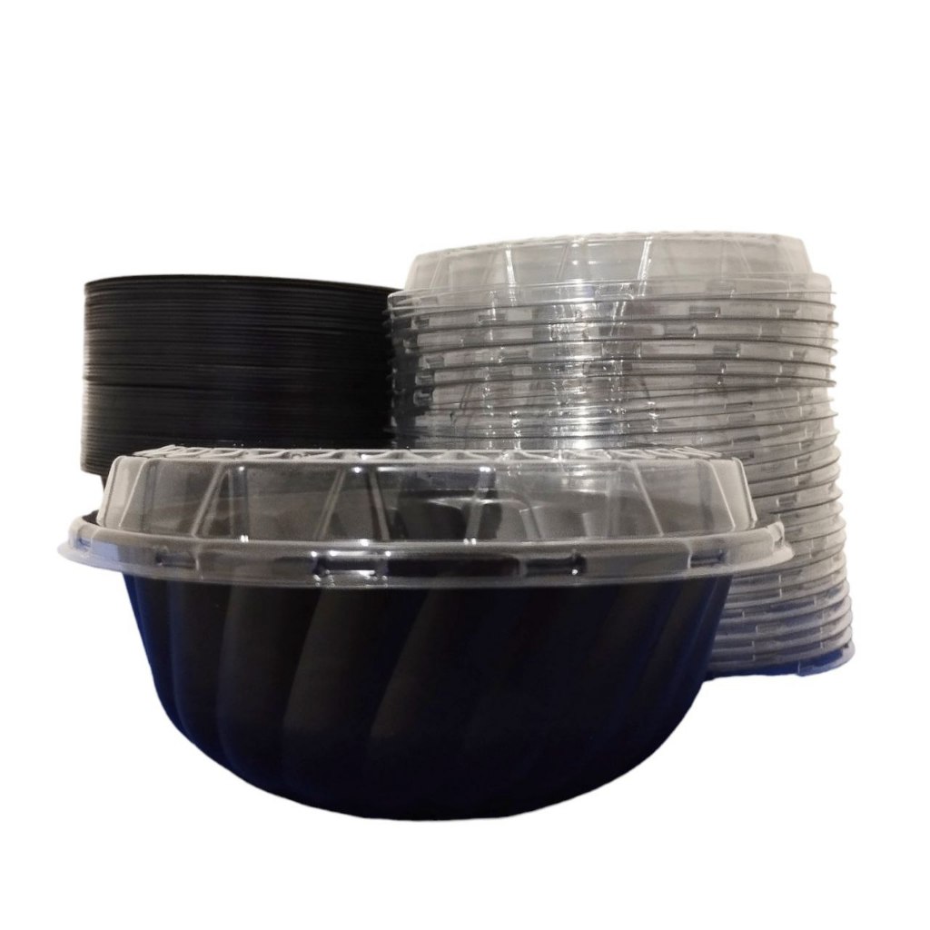 Embalagem para Udon Preta Sopa Yakissoba 15,5x5,5 cm 100 un