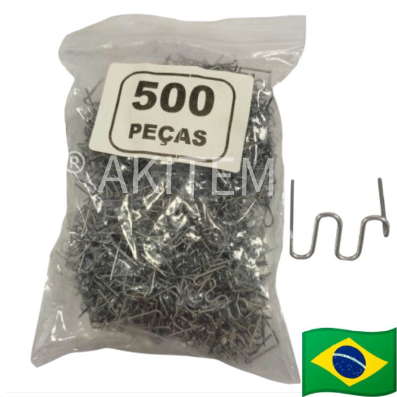 Grampos Reparos Solda Para-choque 500 Pç /Envio Imediato.