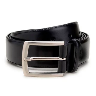 Cinto Social Preto em Couro Sintético Casual Resistente Promoção Terno Casamento 3,5 cm largura