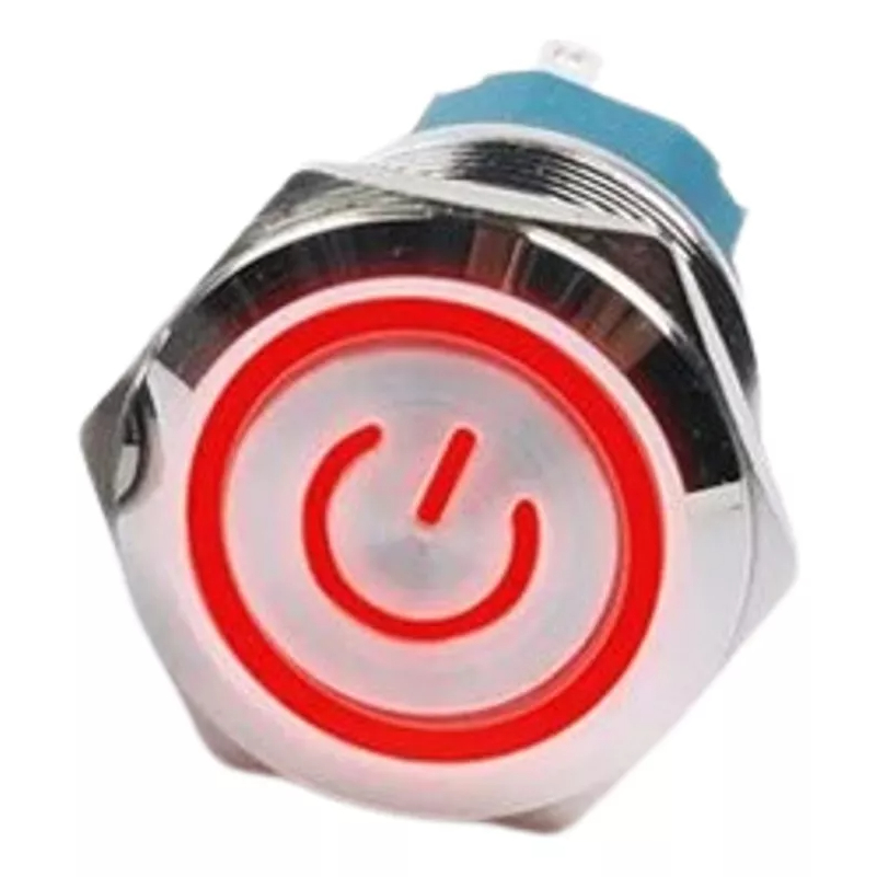 Botão Liga/desliga Led 12-24v Metal Inox 12mm - Vermelho | Shopee Brasil