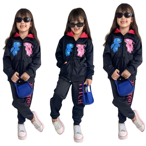 Moletom Infantil Stitch Animação Menina