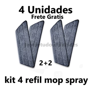 Refil Mop Spray 4 Unidades Microfibra Oferta para Spray Rodo Magico