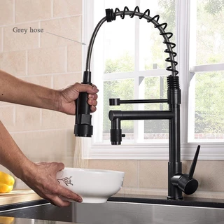 Torneira Cozinha Gourmet Misturador Ducha Duo Spray Preto Com Spray Extensor