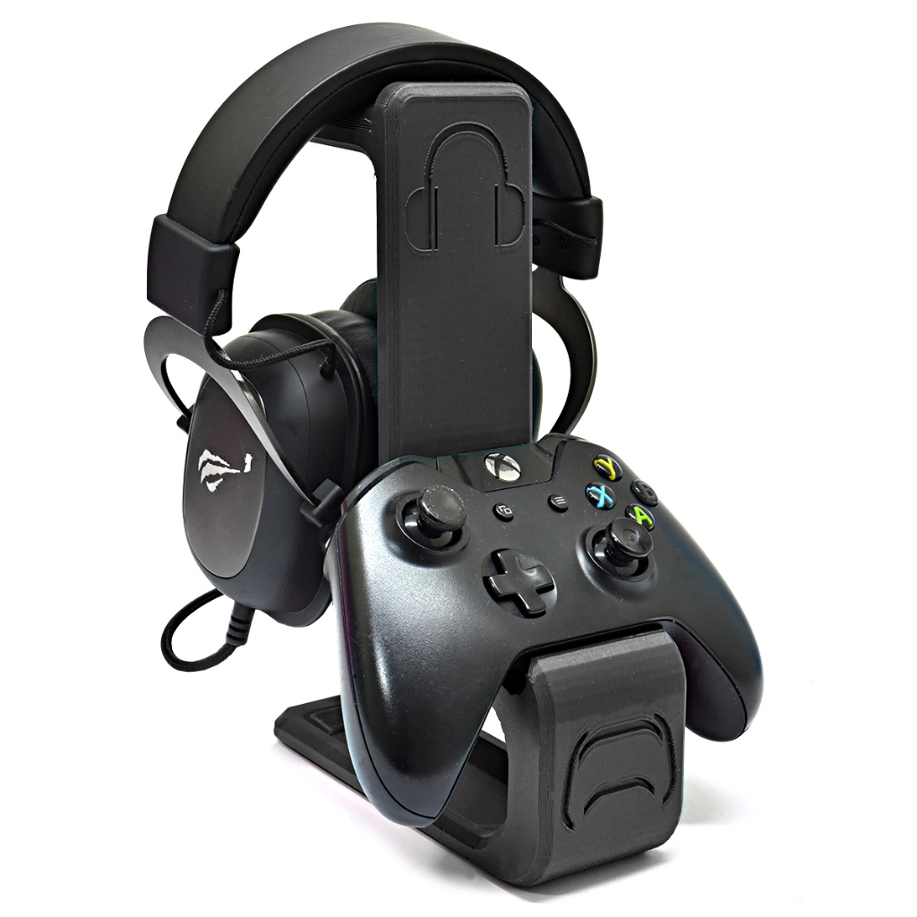 Suporte para um controle de Xbox e Fone