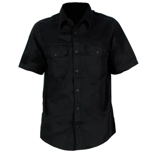 Camisa de Sarja Social Masculina Manga Curta Workshirt Plus Size Premium Diversas Cores
