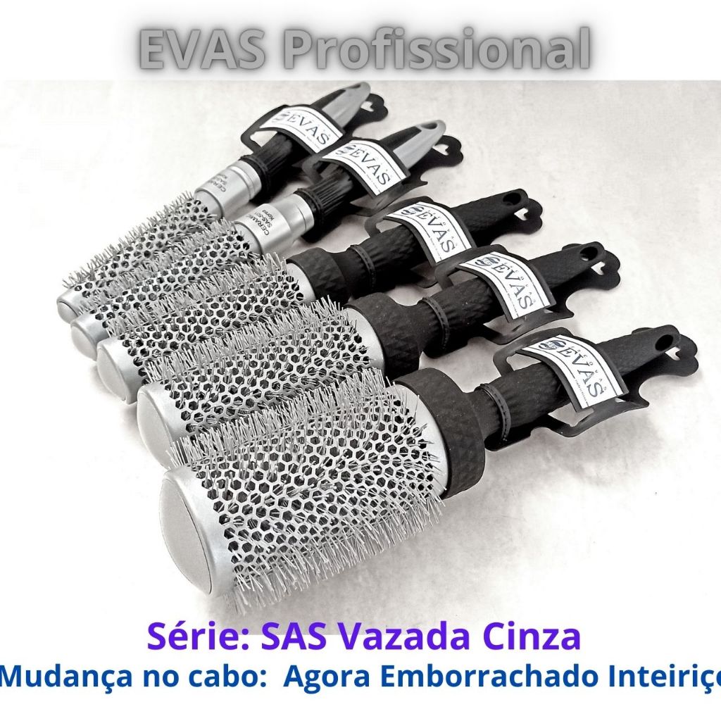 EVAS Escovas Cerâmicas Térmicas Vazadas - Série SAS | Shopee Brasil