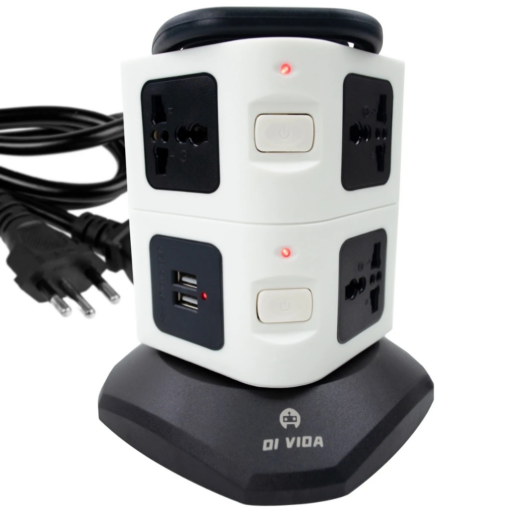 Torre De Tomada Multiplug Mesa de Computador Escritorio Tomadas Usb