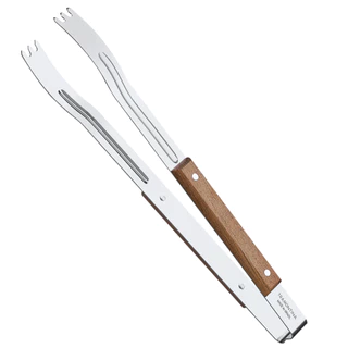 Pegador de Churrasco Grande Para Carne 47cm Cabo de Madeira Aço Inox Tramontina