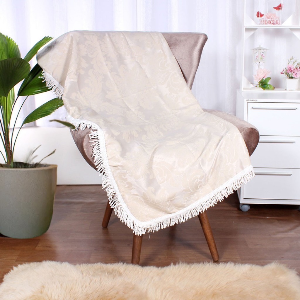 MANTA DECORATIVA XALE COM FRANJA , LUXUOSA PARA POLTRONA/CAMA/SOFÁ ...