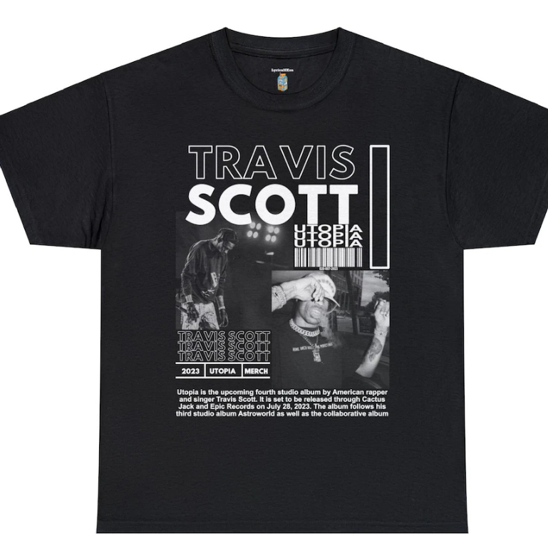Camiseta Unissex Algodão Utopia Travis Scott