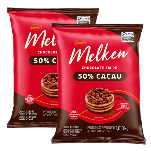 Kit 2 Harald Melken Chocolate em Pó 50% 1,010 Kg