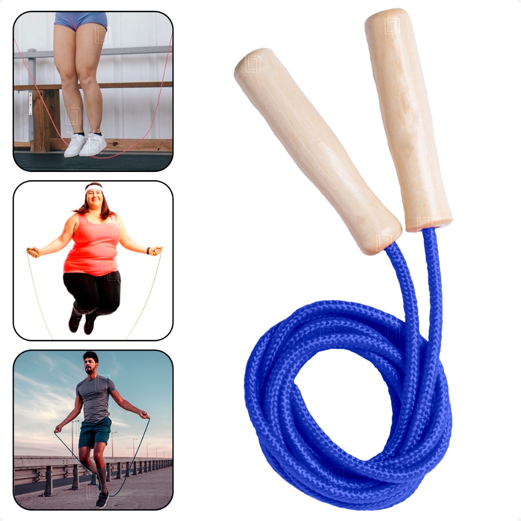 Corda de Pular Profissional Academia Exercício Treino em Casa Fit Jump ...
