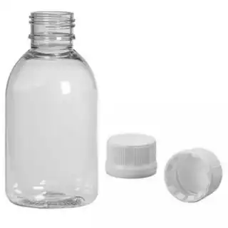Frasco Pet 100ml Cristal 10 Unidades + Tampa Lacre Com Vedante Rosca 24