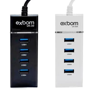 Hub USB 3.0 expansão 4 portas super speed 5.0Gbps UH-30 com LED indicador