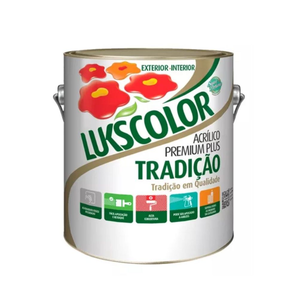 Tinta Latex Lukscolor Tradição Galão 3,6lts Branco