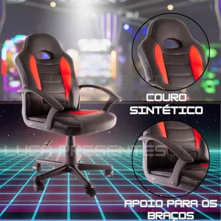Cadeira Gamer Uv Estofamento Couro Sintético Confortavel INFORMATICA home office escritorio Varias C