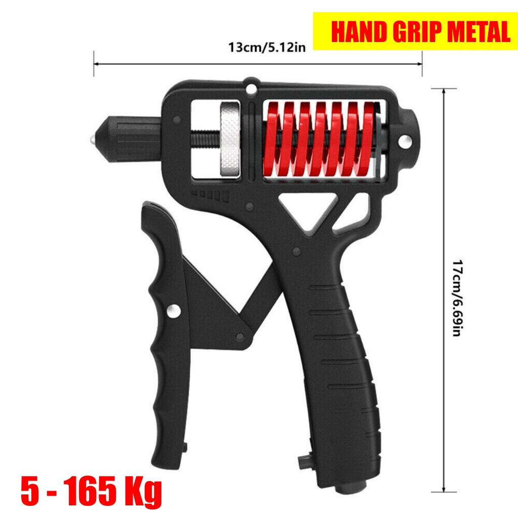 Hand Grip Flexor De Punho Com Mola Ajustável Antebraço Mãos 5-165 Kg