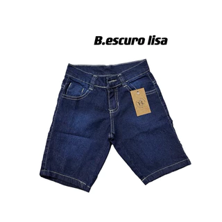 Bermuda jeans infantil com elastano clara e escuro, rascada TOP Qualidade Boa