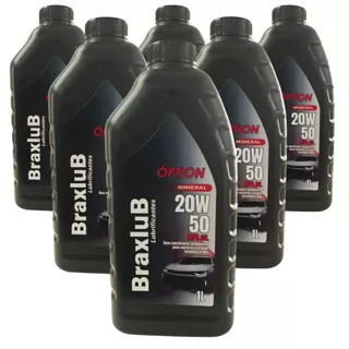 KIT 6 ÓLEO 20W50 MOLUB PARA CARRO