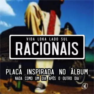 Placa Decorativa Carro | Racionais Mc's RAP Vida Loka | Tamanho Real | Decoração Quarto Parede