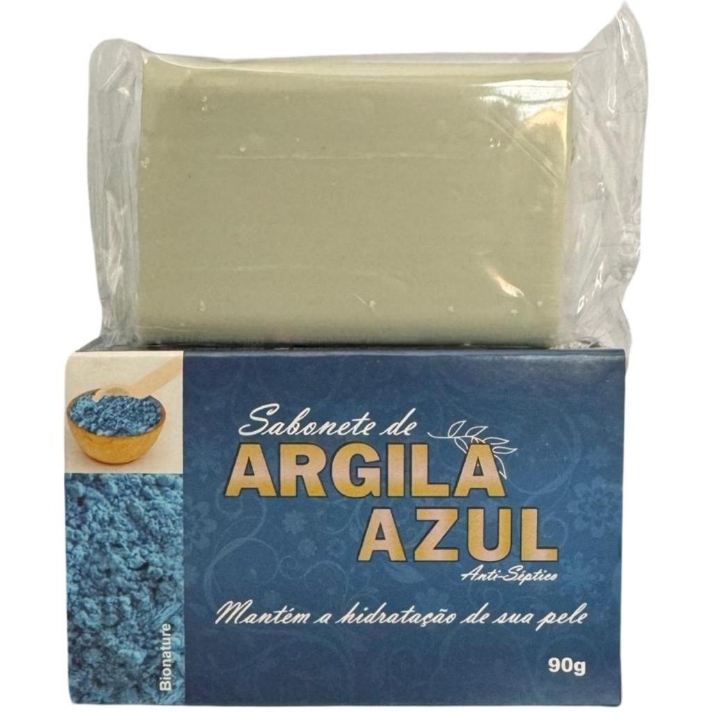 Bionature - 1x Sabonete Argila Azul - Anti-Séptico Mantendo a Hidratação da Sua Pele 90g