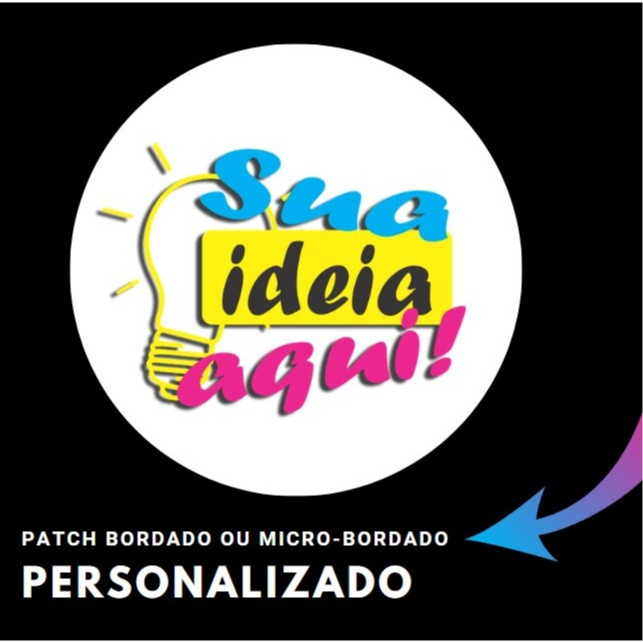 Patch Bordado Termocolante Personalizado - Sua Logo Personalizada (4 ...