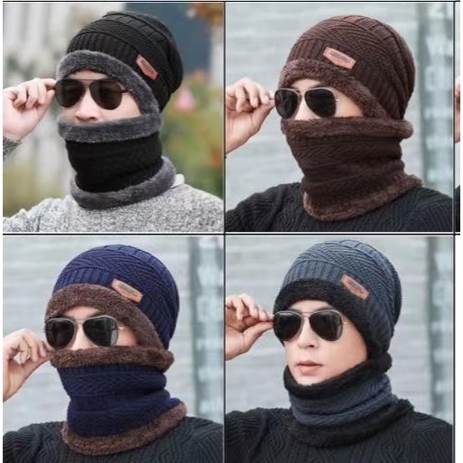 Kit Gorro com protetor de pescoço tipo cachecol