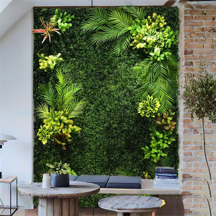 Kit 12 Tapetes Placa De Grama Buchinho Artificial Sintetico buxinho muro inglês cheio