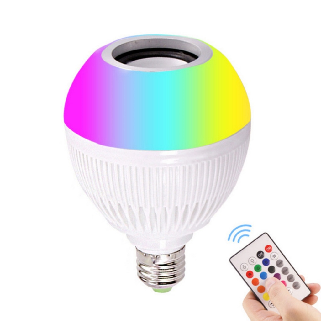 Lampada Bluetooth De Led Caixa De Som C Controle Rgb 10W