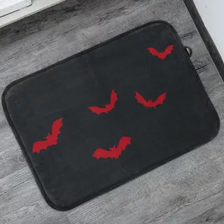 Tapetes de Porta Decorativo Morcegos para Entrada Antiderrapante 55x35