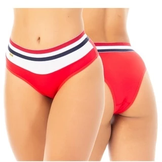 Kit 4 Calcinha Cós Alto Cintura Alta Microfibra Forro 100% Algodão Feminino Arco Íris