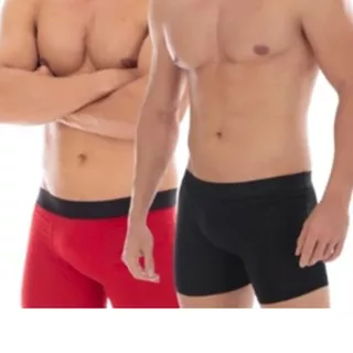 Kit 2 Cueca Adulto Box Masculina Boxer Lisa Dry Fit Microfibra