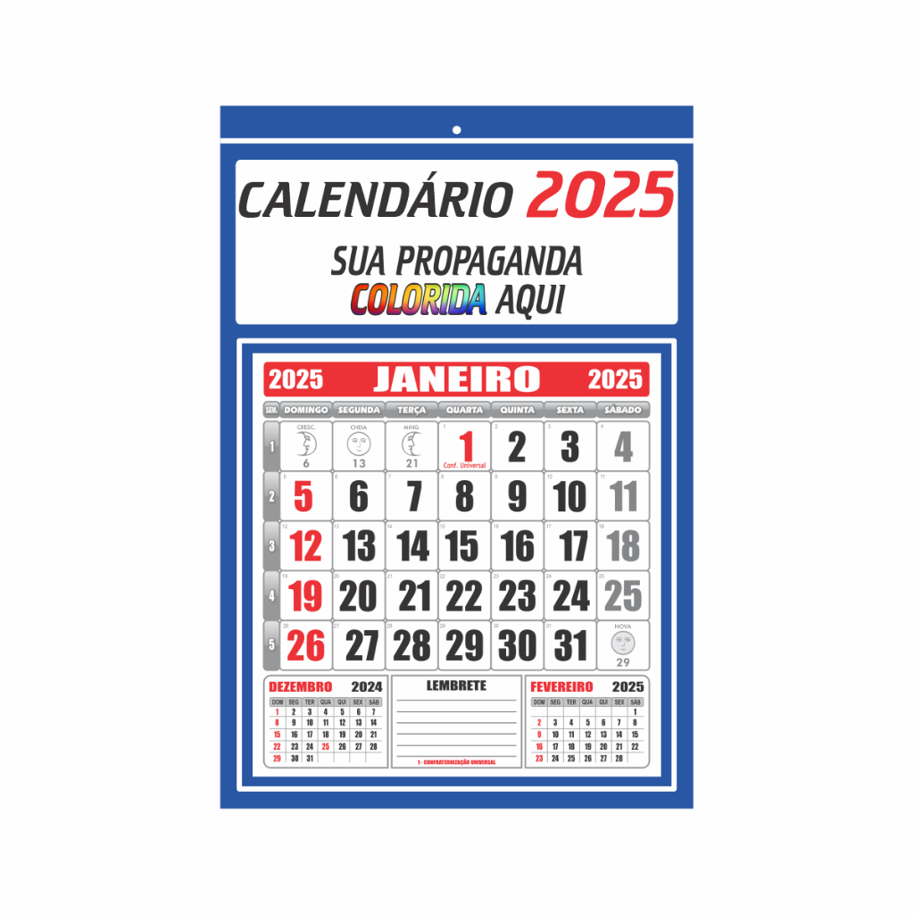 Calendário 2025 Personalizado Com Sua Logo 26,5x18cm 100un | Shopee Brasil