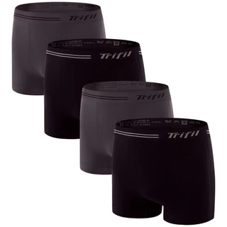 Kit 4 Cuecas Boxer Masculina Microfibra Trifil Sem Costura
