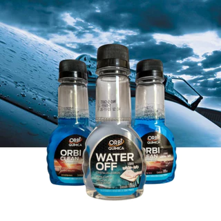 Kit Cristalizador Water Off + Aditivo Detergente Limpa Parabrisas Orbi