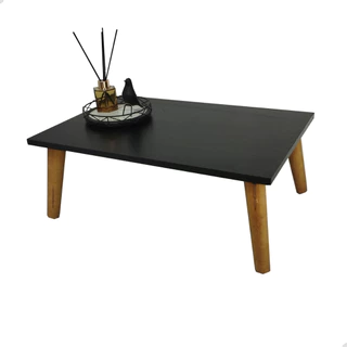 Mesinha de Centro Decorativa de Sala Pé Palito MDF BRANCO, PRETO OU FREIJÓ