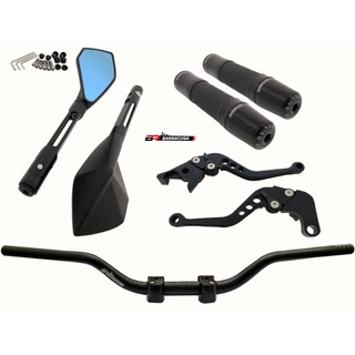 Guidão Retrovisor Manete e Manopla com peso Esportivo Xj6 N Mt-07 Mt-09 Mt-03 Fz6