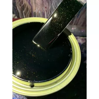 Tinta automotiva poliéster Preto perolizado dourado 900ml