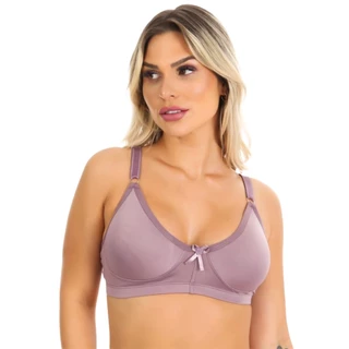 PROMOCAO 3 Sutiã Duplo PLUS Size Reforçado Sem Bojo de Sustentação