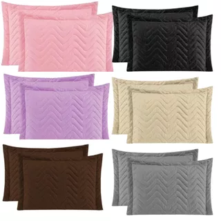 Kit 02 Capa Porta Travesseiro Fronha Matelasse 70CM x 50CM VARIAS CORES - Filimar