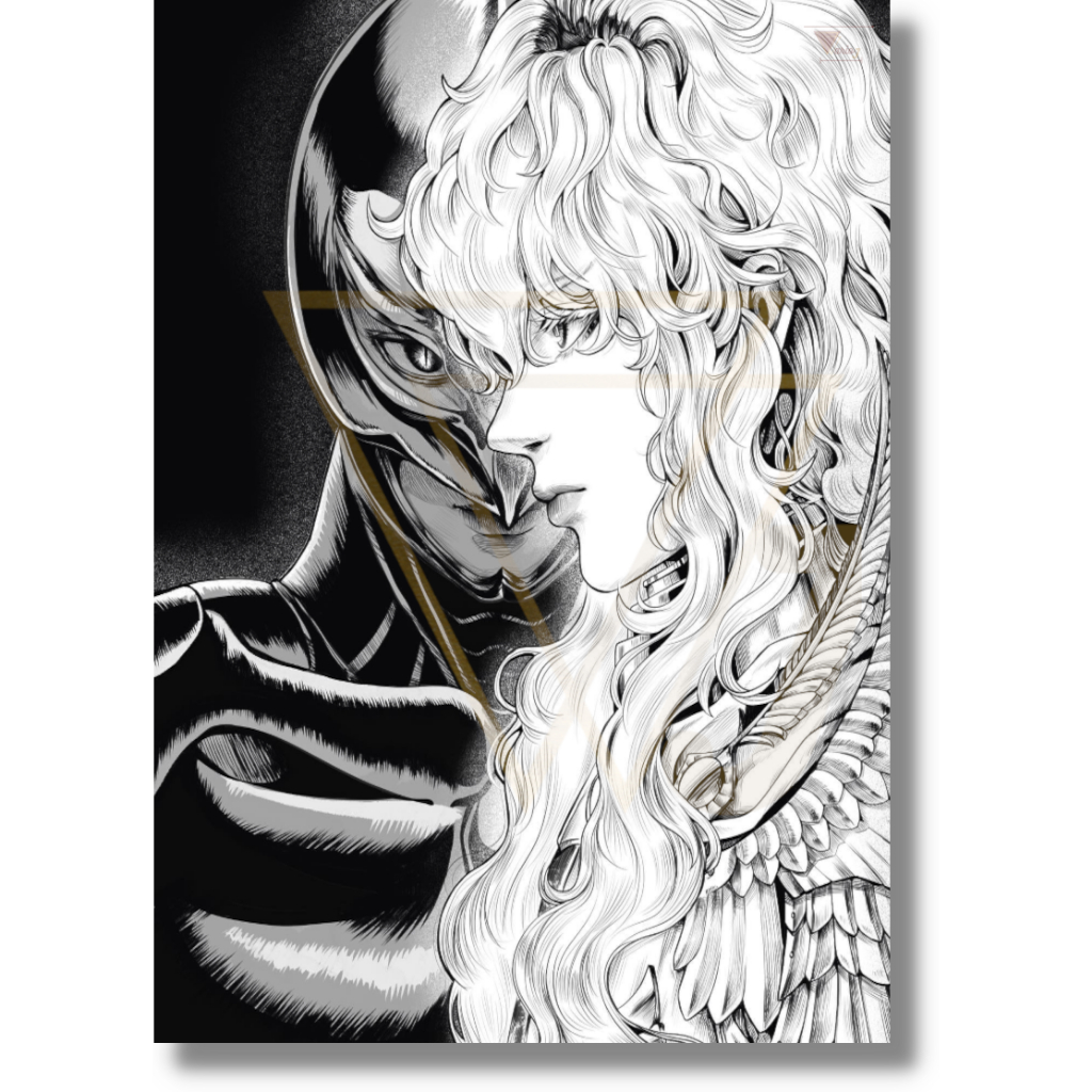 コミック・アニメ BERSERK GRIFFITH Pôster Adesivo Griffith Anime Berserk Qualidade Premium A4