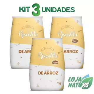 KIT 3 Farinha de Arroz Sem Glúten 1Kg - Risovita