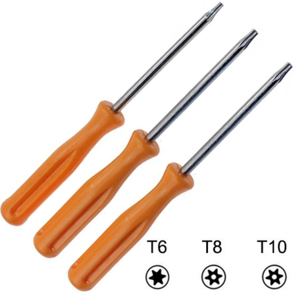 Kit de 3 Chaves Torx: T6 T8 T10 para abrir Ps3 Ps4 Xbox 360 Xbox