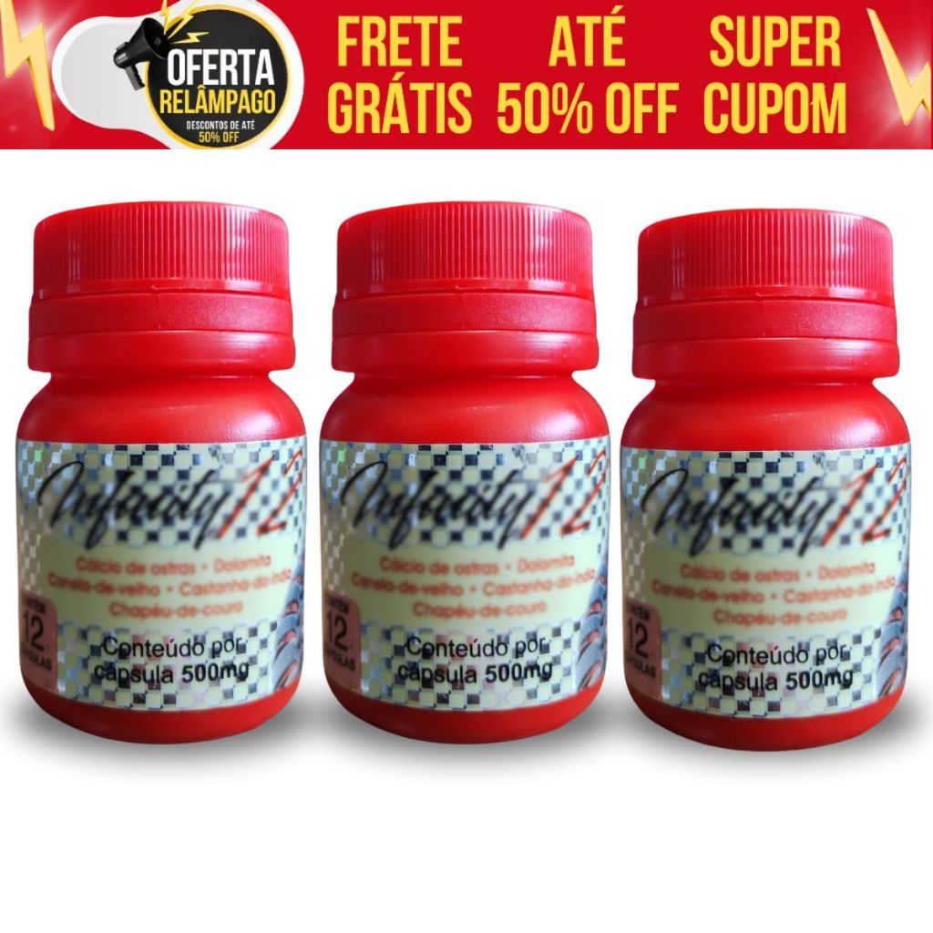 Kit 3 Suplemento Alimentar Infinit 12 Em Cápsulas | Shopee Brasil