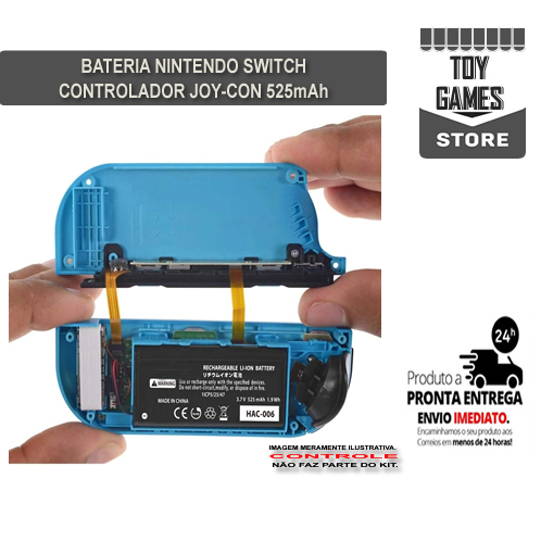 BATERIA NINTENDO SWITCH CONTROLADOR JOY-CON - HAC-006 - 525 mAh