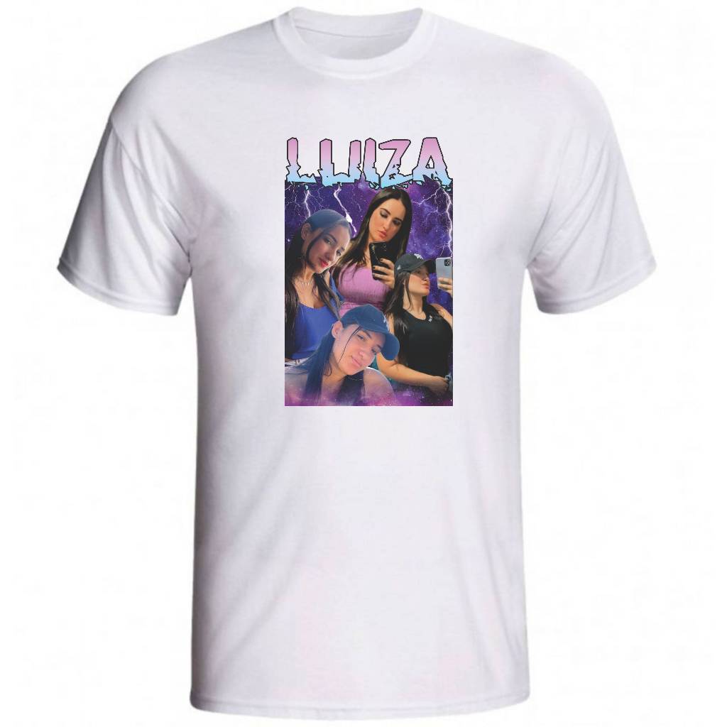 Camisa Blusa com foto namorada personalizada fã tik tok ENVIE NOME