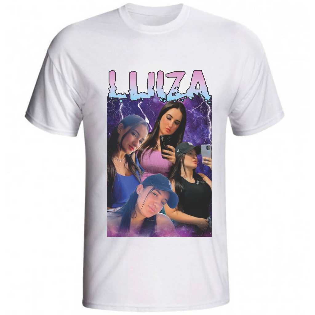 Camisa Blusa com foto namorada personalizada fã tik tok ENVIE NOME