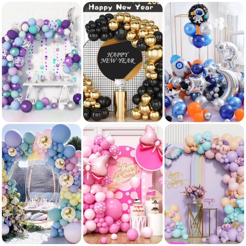 Kit 165 peças Balões de festa Pontos Cor-de-rosa Dourados Balão Bexiga Para Festas E Aniversários